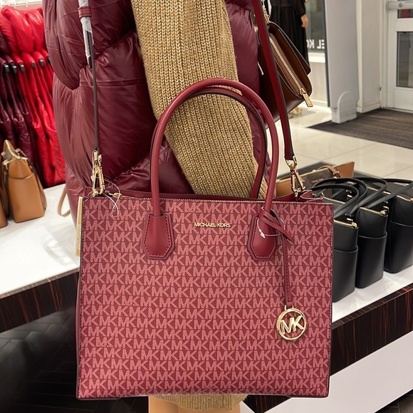 MICHAEL KORS MERCER LARGE SATCHEL 
MULBERRY MULTI - Picture 2 of 16